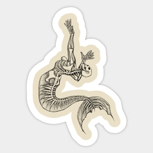 Mermaid Skeleton Sticker